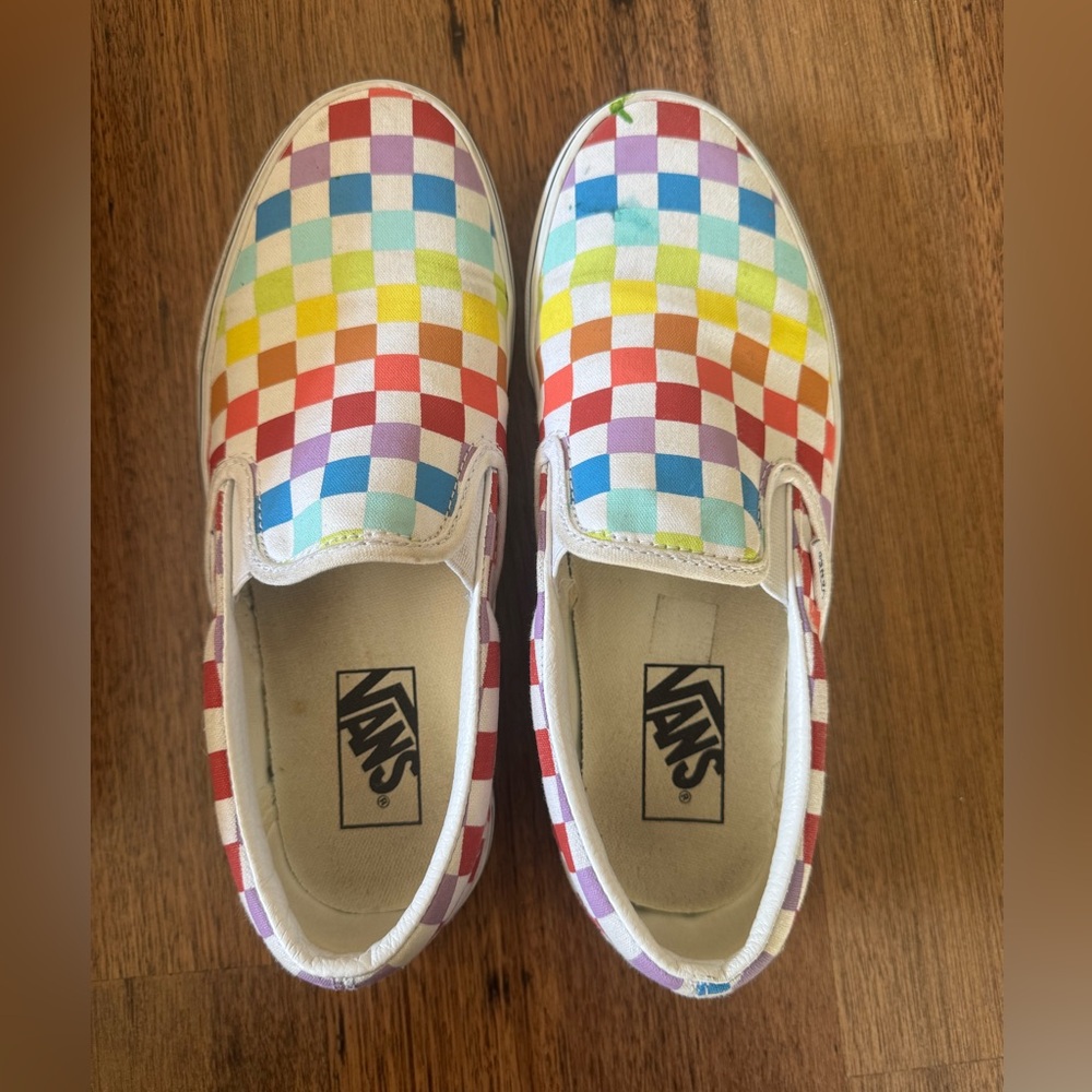 Vans Colorful Checkered Slip-On Sneakers